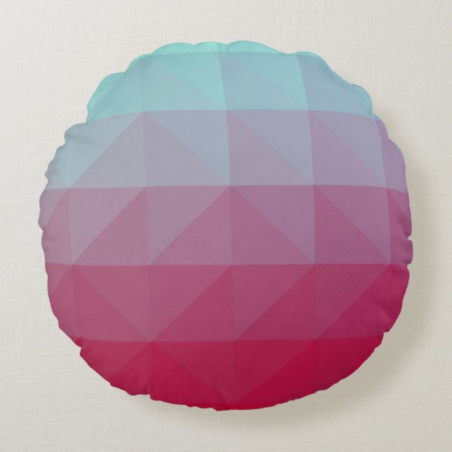 Light BLUE abstract mosaic pattern. Colorful abstr Rund Kudde (Framsidan)