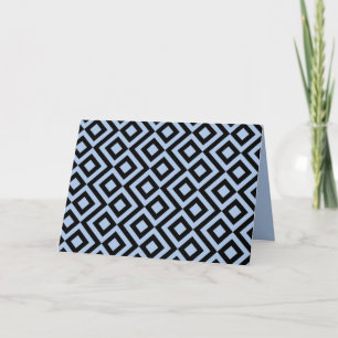 Light Blue and Black Meander Kort
