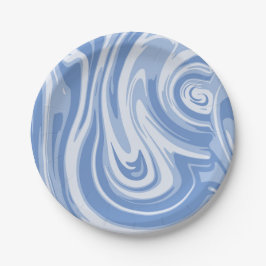 Light Blue and Cream Marble Swirl