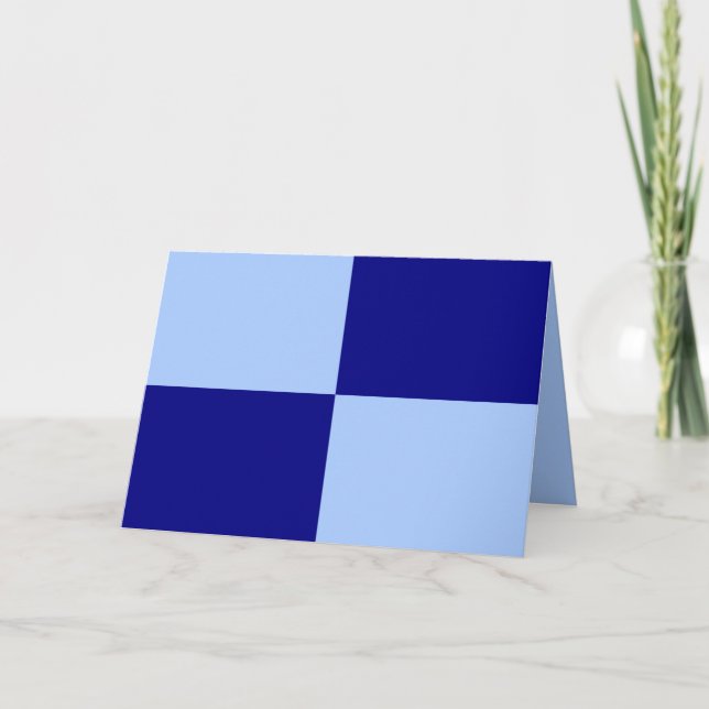 Light Blue and Dark Blue Rectangles Tack Kort (Framsida)