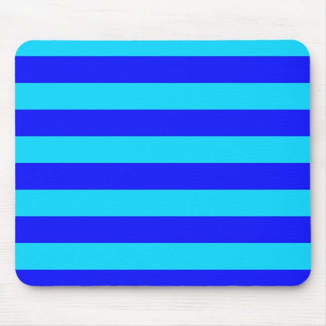 Light Blue and Mörk blått Rand Design Musmatta (Framsidan)