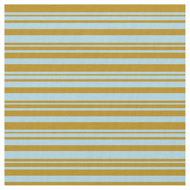Light Blue and Mörk Goldenrod Färgad Linjer Tyg (Närbild)