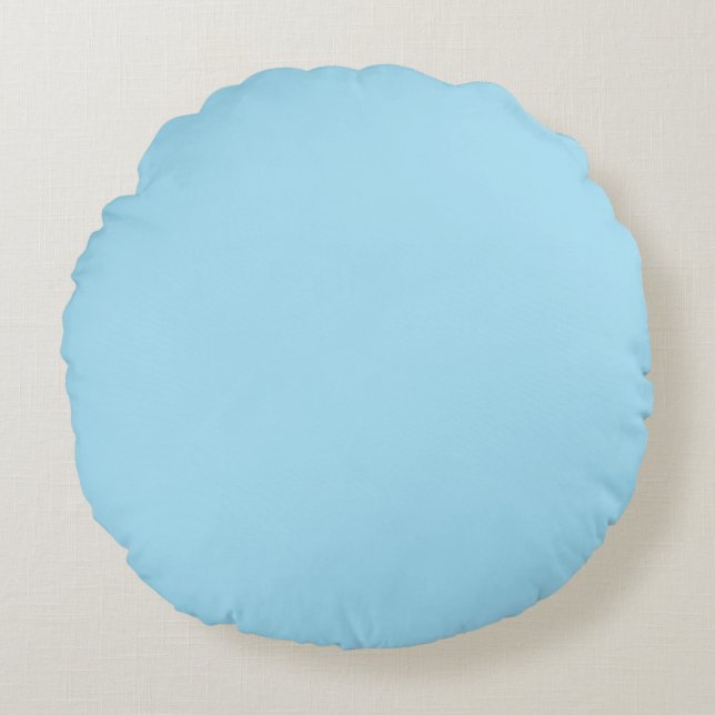 Light Blue and Rosa Färg Rund Kudde (Framsidan)