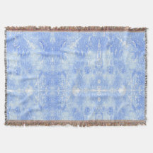 Light Blue and White Abstrakt Sherpa Blankets