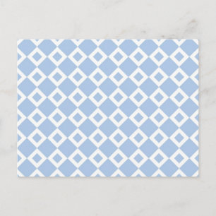 Light Blue and White Diamond Mönster Vykort