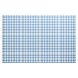 Light Blue and White Gingham Block Mönster Tyg