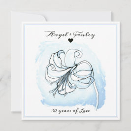 Light Blue and White Lily 30:e Bröllop-årsdagen