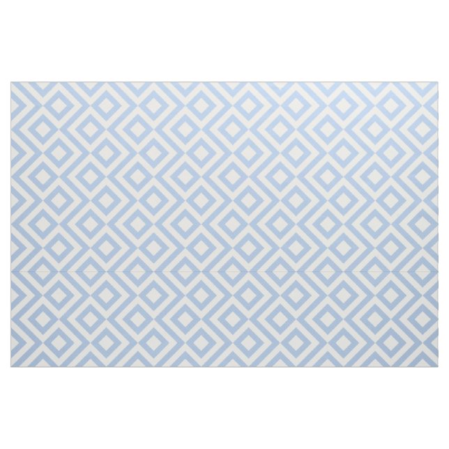 Light Blue and White Meander Geometric Mönster Tyg (Fat Quarter)