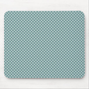 Light Blue and White Polka dots Mönster Mousepad Musmatta