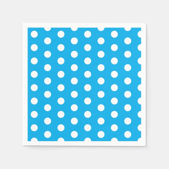 Light Blue and White Polka Dots  Pappersservett (Framsidan)