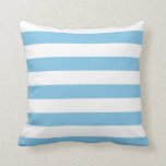 Light Blue and White Rand Kudde<br><div class="desc">Ett dekorativ kudde designad med en ljusblå och vit strimlad mönster. Anpassa ljusblå färg, storlekare mönster bland andra alternativ.</div>