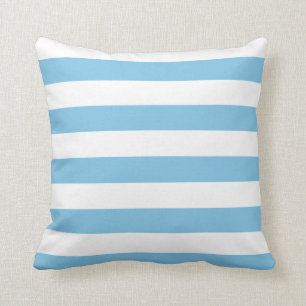 Light Blue and White Rand Kudde