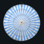 Light Blue and White Rays Dart Board Darttavla<br><div class="desc">Ljust Blue and White Rays Dart Board.</div>
