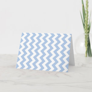 Light Blue and White Zigzag Kort