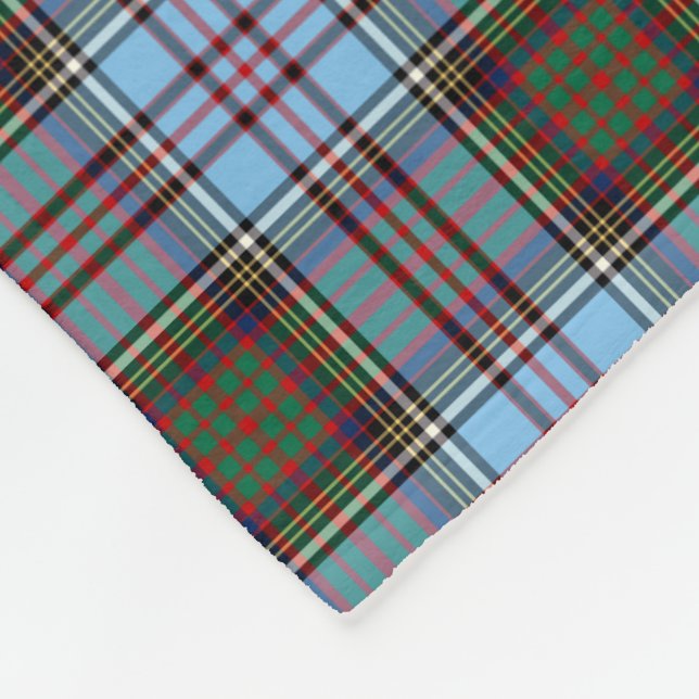 Light Blue Andersson Klan Tartan Fleecefilt (Hörn)