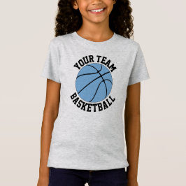 Light Blue Basketball Team Namn, Player och nummer T Shirt