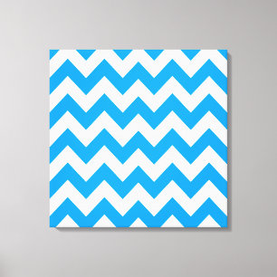 Light Blue Bold Chevron på Emporio Moffa Canvastryck
