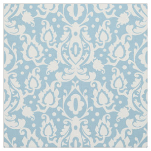 Light Blue Casbah Damask Tyg