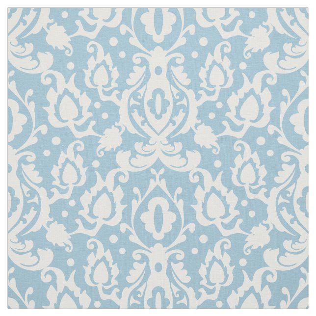 Light Blue Casbah Damask Tyg (Provkarta)