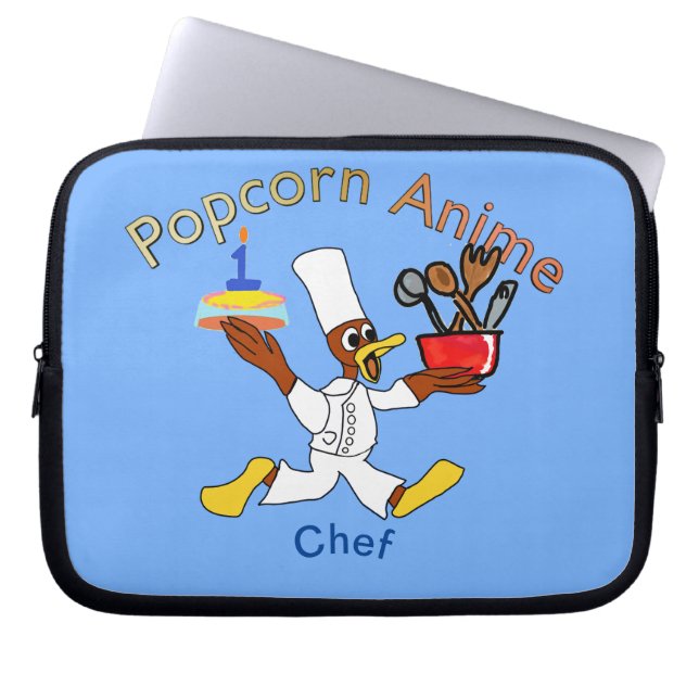 Light Blue Chef Ducky Kazoo Electronics Bag Laptop Fodral (Framsidan)