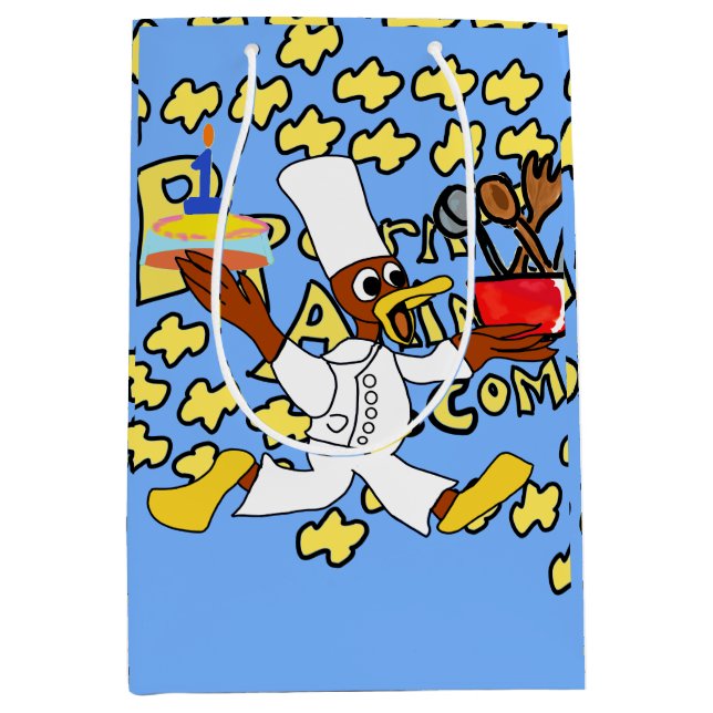 Light Blue Chef Ducky Kazoo Gift Bag (Framsidan)