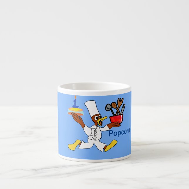 Light Blue Chef Ducky Kazoo Specialty Mugg Espressomugg (Framsidan)