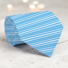 Light Blue Color Stripes Necktie Slips