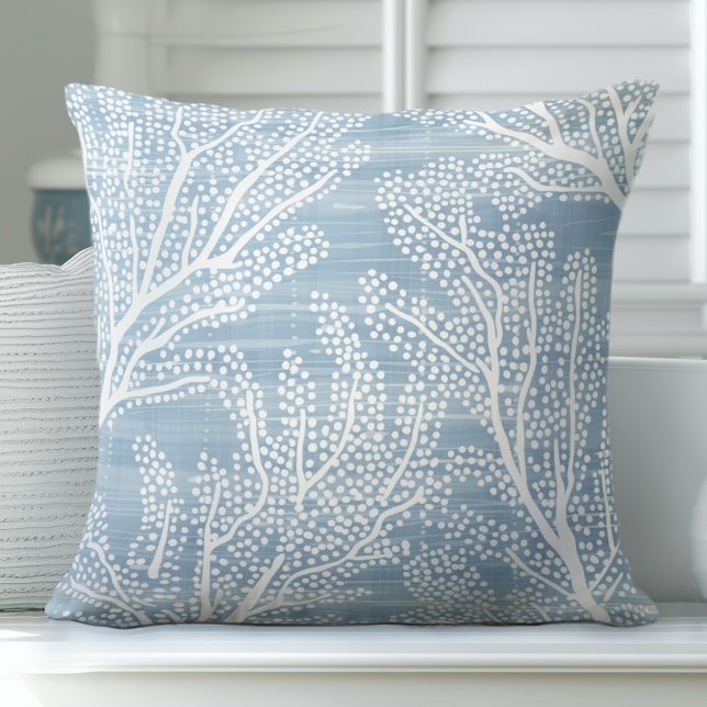 Light Blue Coral Dekorativ kudde (Skapare uppladdad)