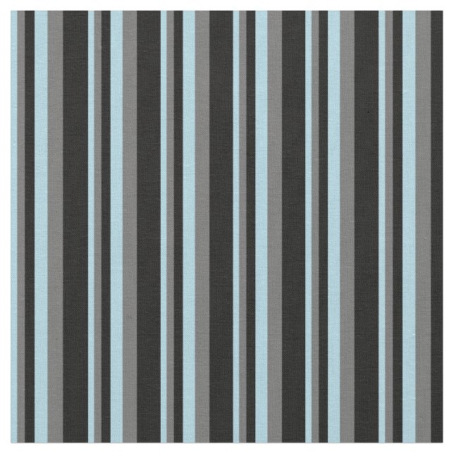 Light Blue, Dim Grått och Black Färgad Mönster Tyg (Närbild)