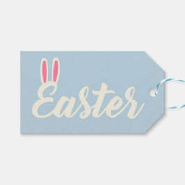 Light Blue “Easter” Script  Presentetikett