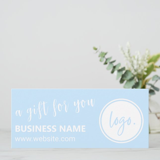 LIGHT BLUE FÄRG AFFESS LOGOTYP GIFT CERTIFICATE (Stående Fram)