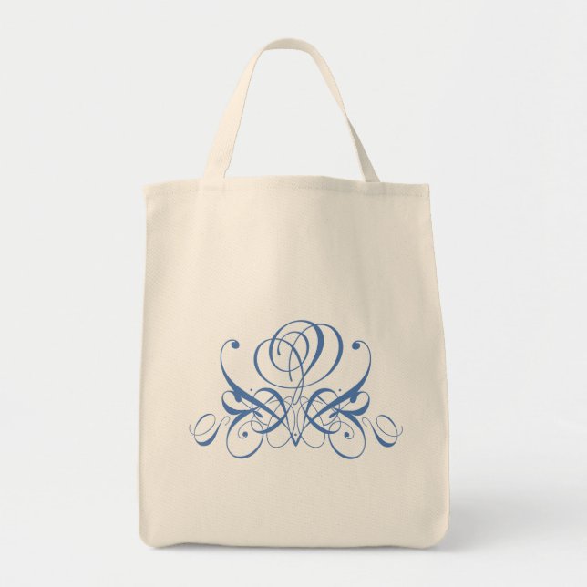 Light Blue Flourish Ro Tygkasse (Framsidan)