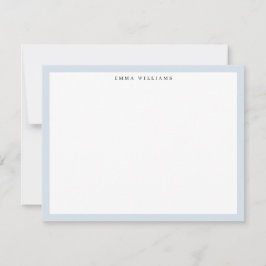 Light Blue Frame Note Card Inbjudningar