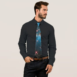 Light Blue Galaxy Neck Tie Slips