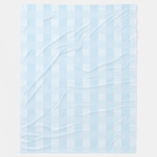 Light Blue Gingham Play Mönster Fleece Blanket