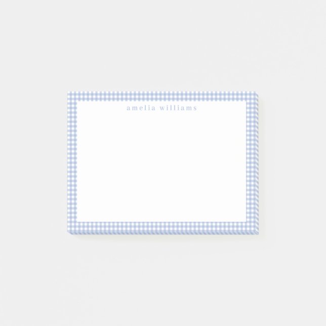 Light Blue Gingham Play Post-it Block (Framsida)