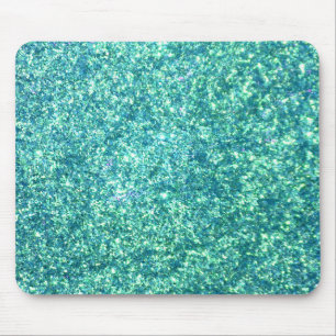 Light Blue Glitter Mousepad Musmatta