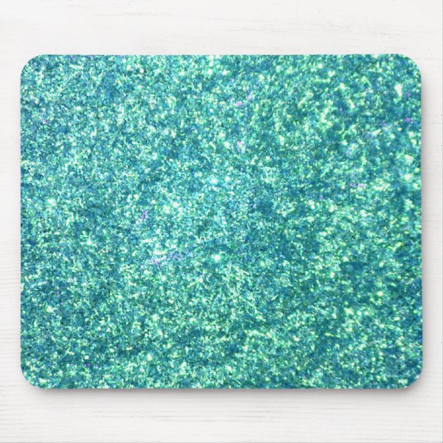 Light Blue Glitter Mousepad Musmatta (Framsidan)