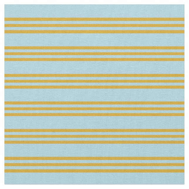 Light Blue & Goldenrod Mönster Tyg (Närbild)