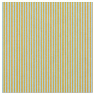 Light Blue & Goldenrod Stripe Mönster Tyg