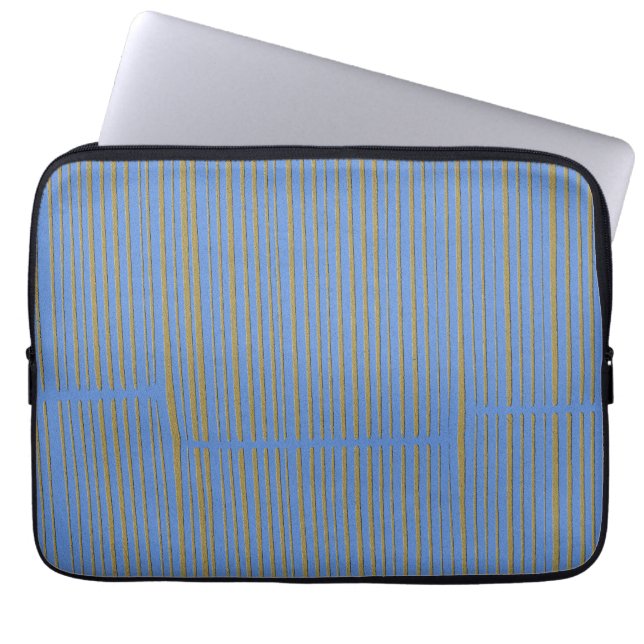 Light Blue Grönt Coola Cute Modern Unik Laptop Sleeve (Framsidan)