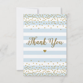 Light Blue Guld Glitter Boy Shower Sprinkle T Tack Kort