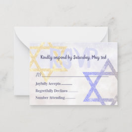 Light Blue, Guld Glitter Stars OSA kort