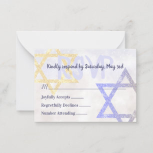 Light Blue, Guld Glitter Stars OSA kort
