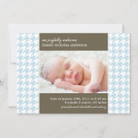 Light Blue Houndstooth Mönster Baby Birth