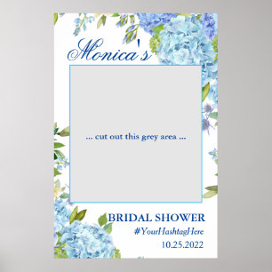 Light Blue Hydrangea Möhippa Photo Prop Poster