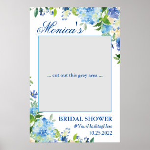 Light Blue Hydrangea Möhippa Photo Prop Poster