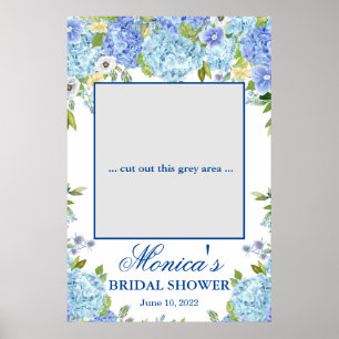 Light Blue Hydrangea Möhippa Photo Prop Poster