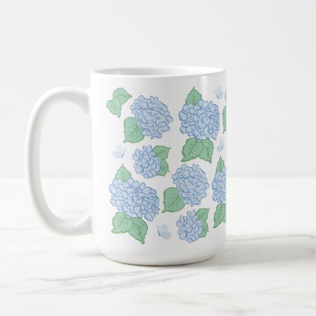 Light Blue Hydrangea Mugg (Vänster)