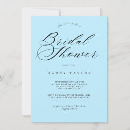 Light Blue Inbjudningskort för möhippan